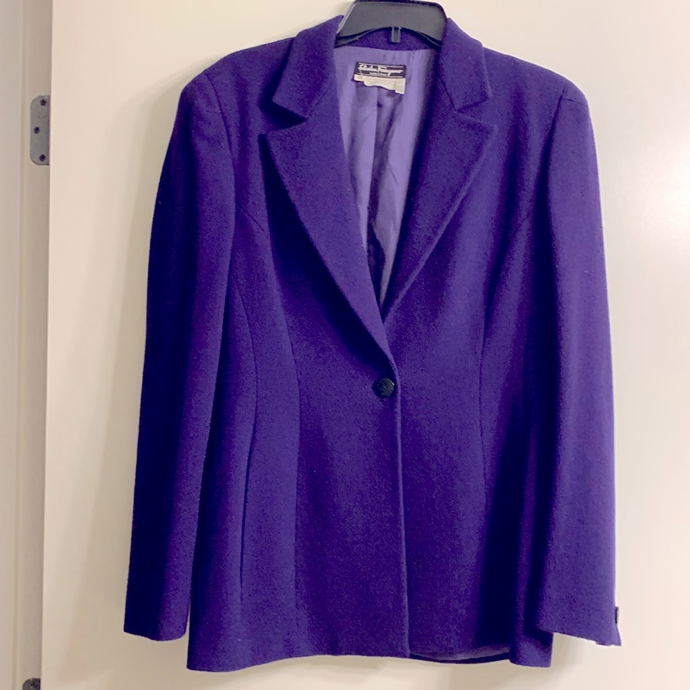 Salvatore Ferragamo ladies Purple Blazer. Size 46.
